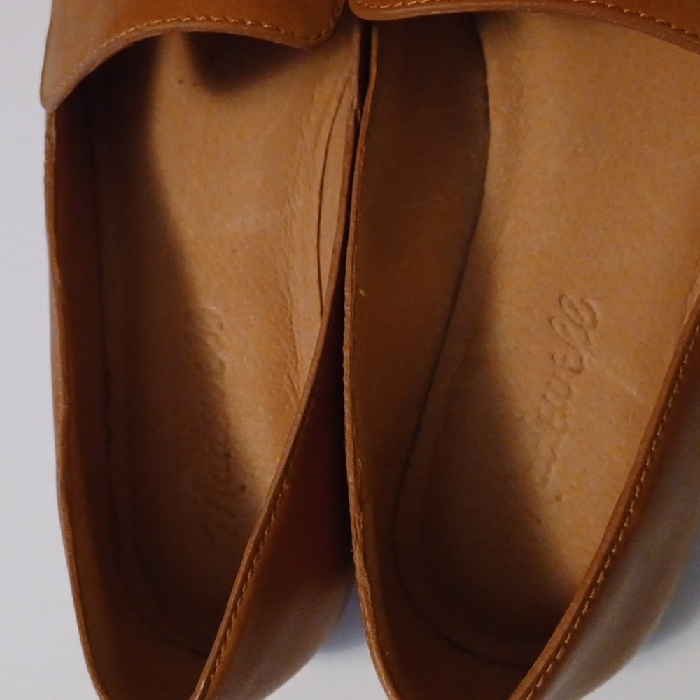 Madewell The Frances Skimmer English Saddle Tan Leather Loafer Size 6 - Picture 6 of 12